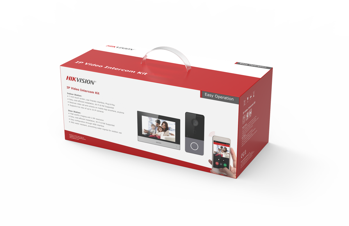Hikvision DS-KIS603-P IP Video Intercom Kit – 7" Touch Screen